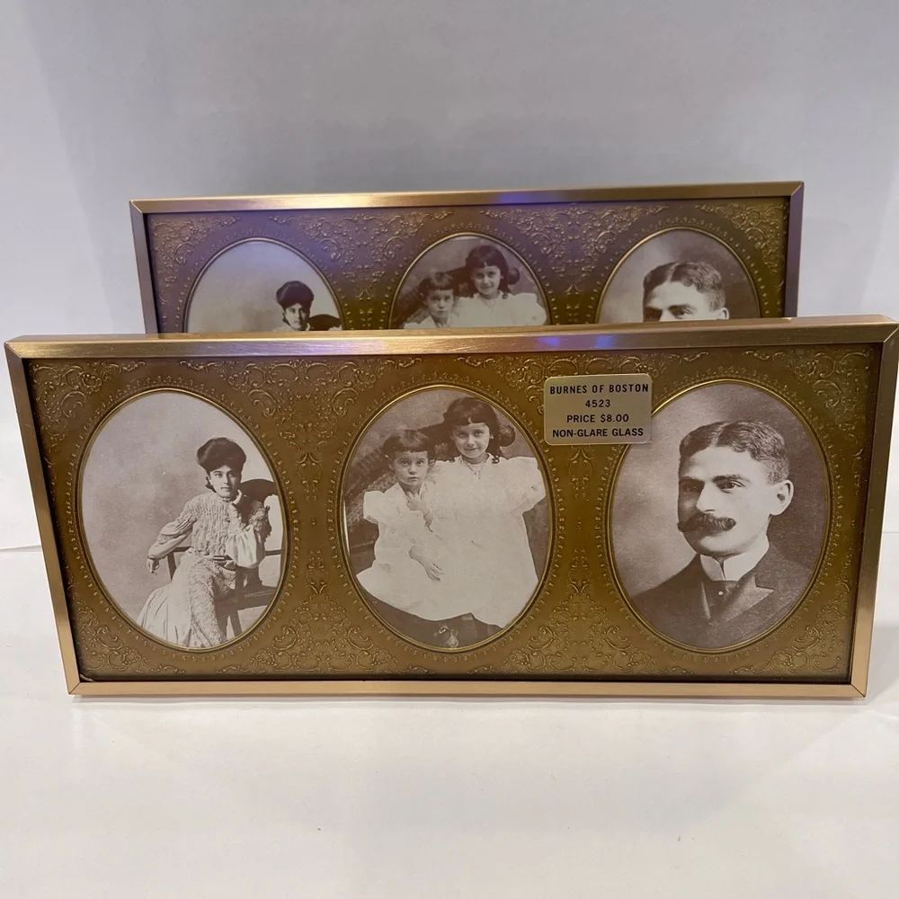 Vintage Burnes Of Boston Picture Frames 2 4523 Non Glare Glass New Original Box - Picture 12 of 16